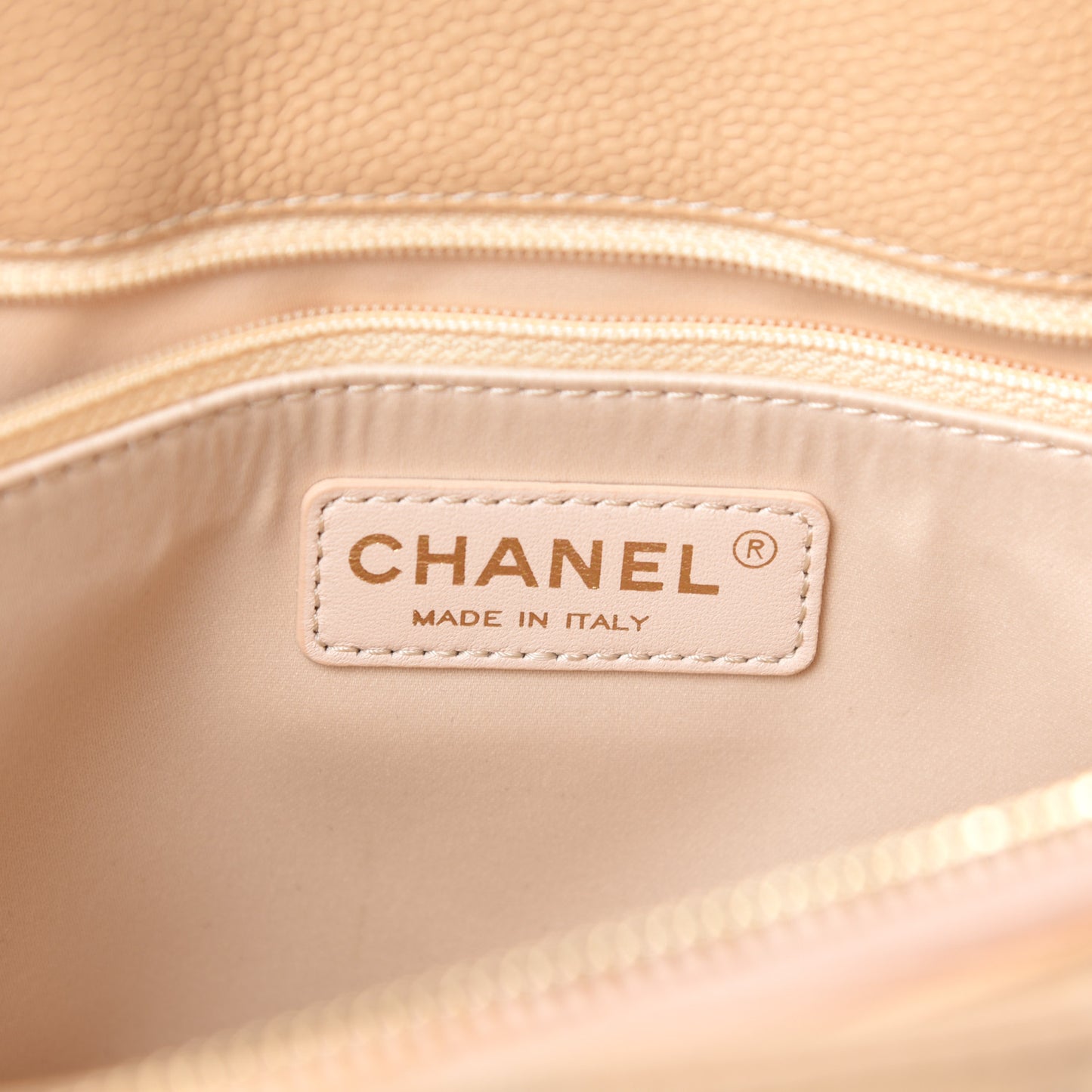 Caviar Quilted Grand Shopping Tote GST Beige