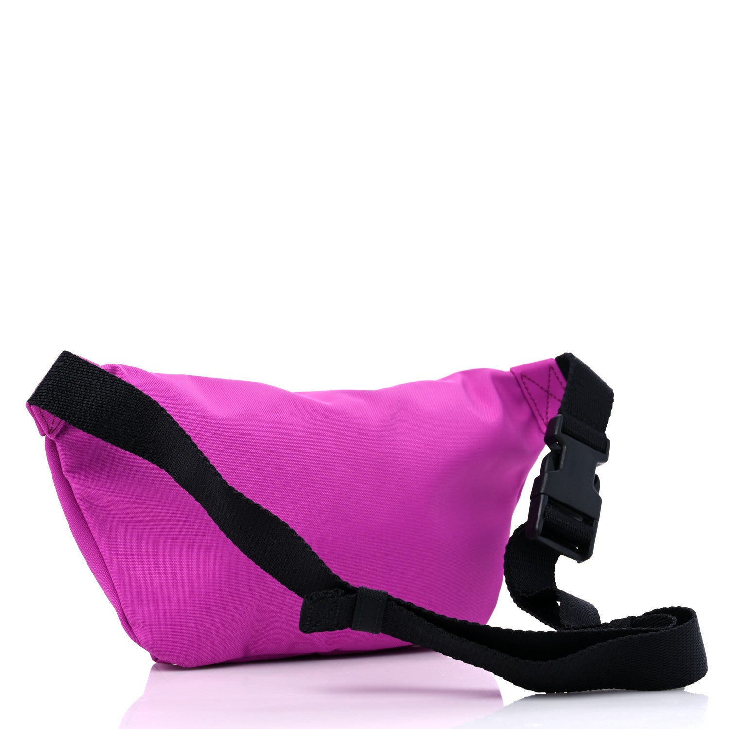 Balenciaga Sport Nylon Logo Embroidered Small Wheel Beltpack Fuchsia Black 3 of 8