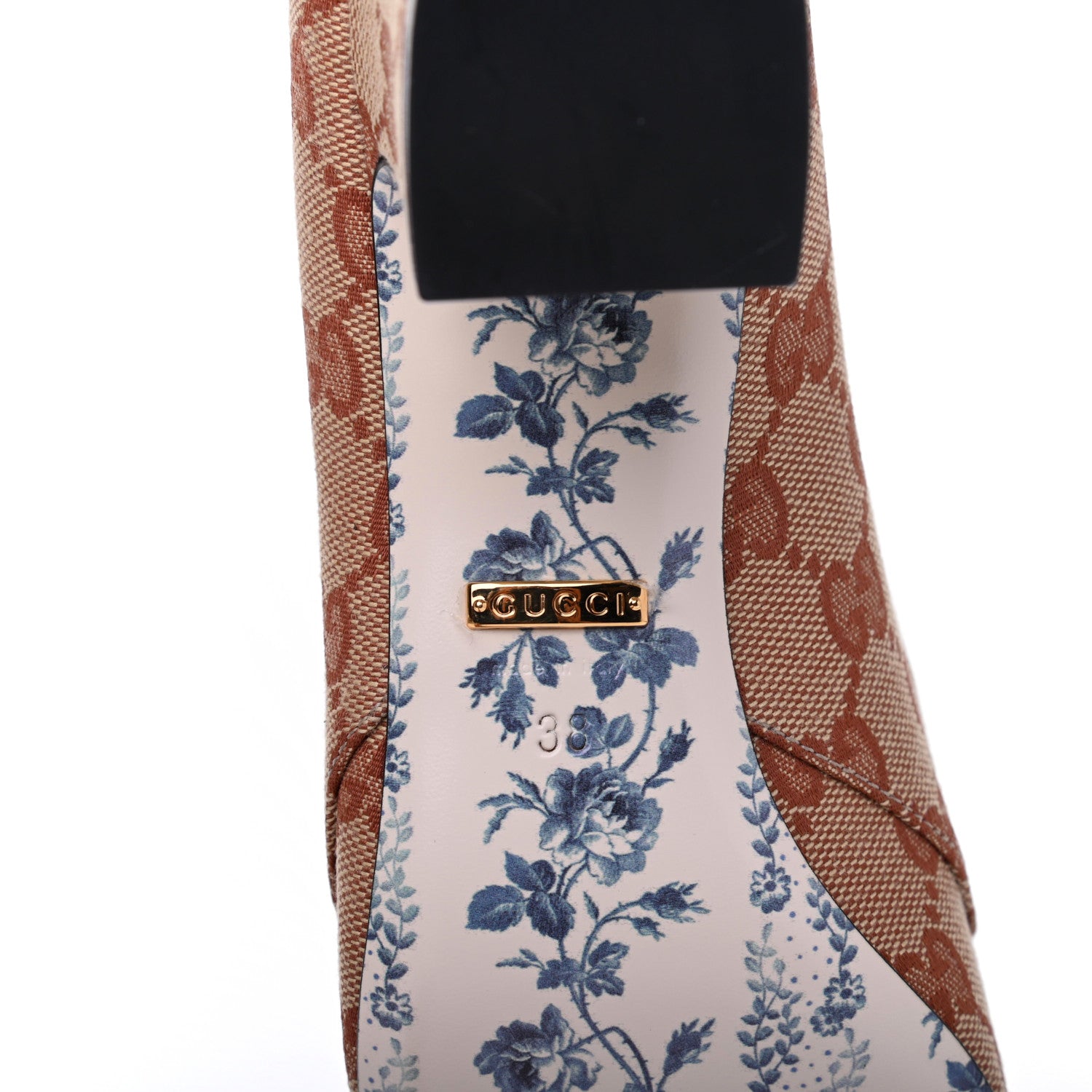 Gucci Monogram GG Victoire 55mm Loafer Pumps 38 Beige Ruggine 7 of 10