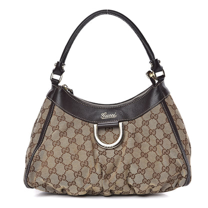 Gucci Monogram D Ring Gold Hobo Dark Brown 1 of 14