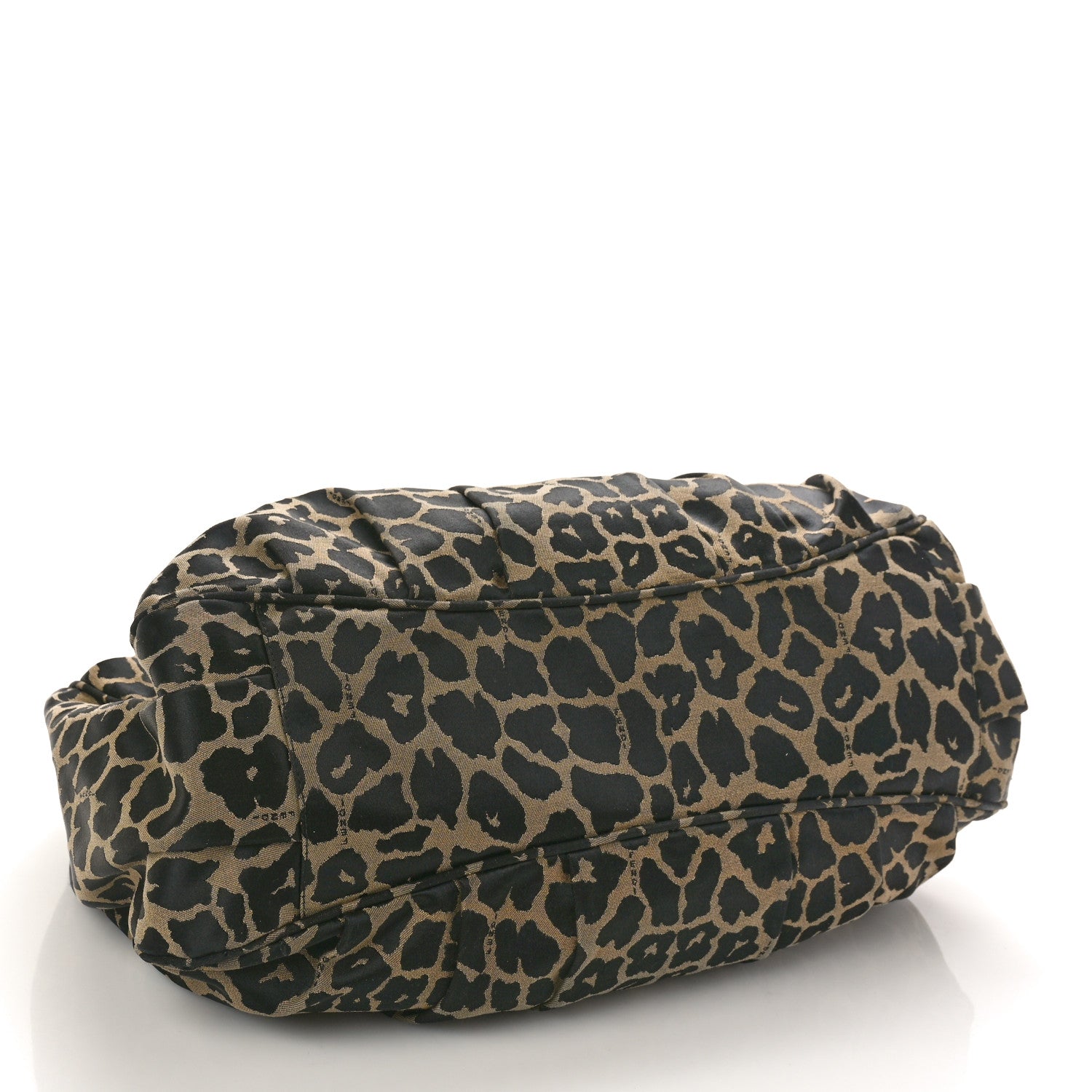 Fendi Jacquard Leopard Print Mia Tote Taupe Black 4 of 10