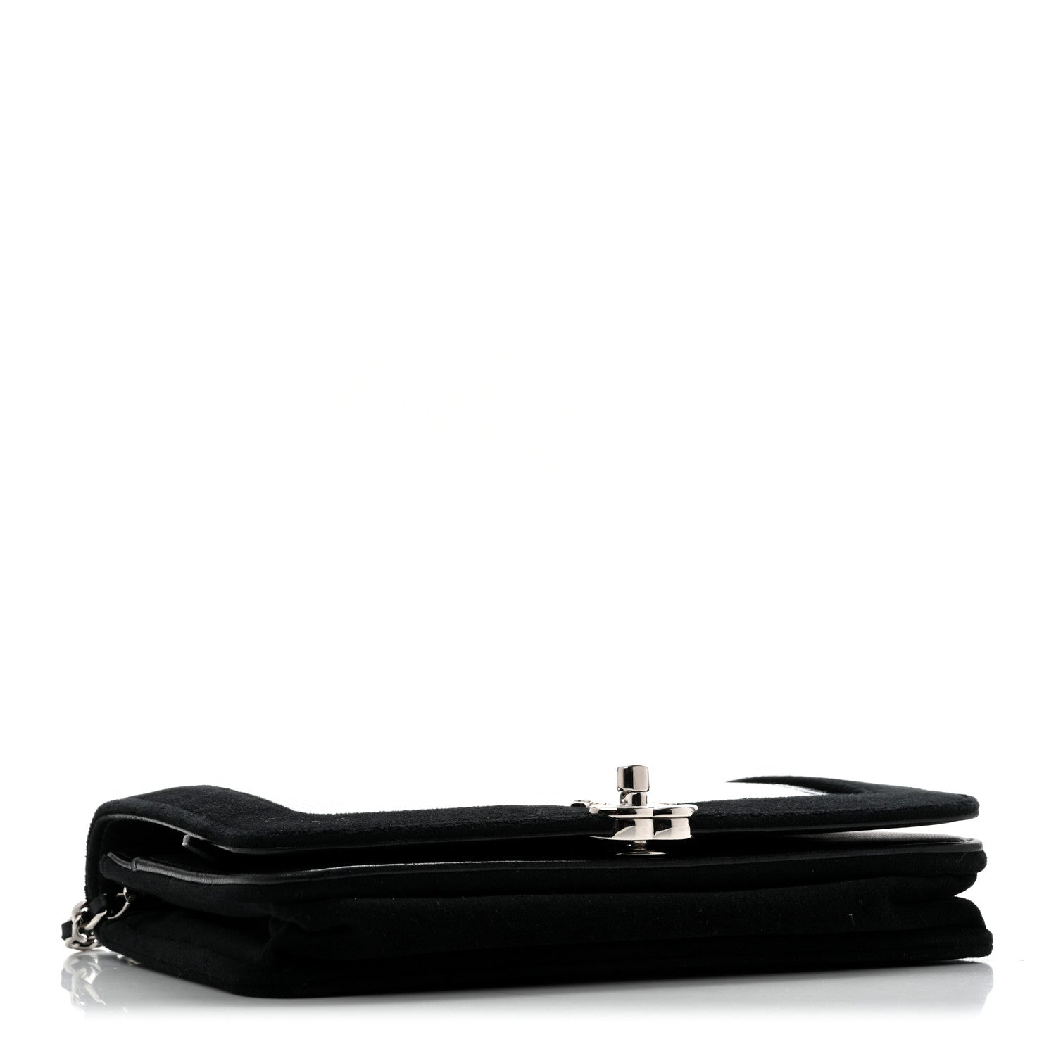 Chanel Velvet Mirror Embellished Boy Wallet On Chain WOC Argent 4 of 15