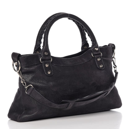 Balenciaga Craquele Calfskin First Bleu Obscur 3 of 15