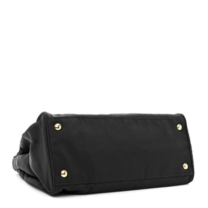 Prada Tessuto Nylon Saffiano Shopping Tote Black 4 of 10