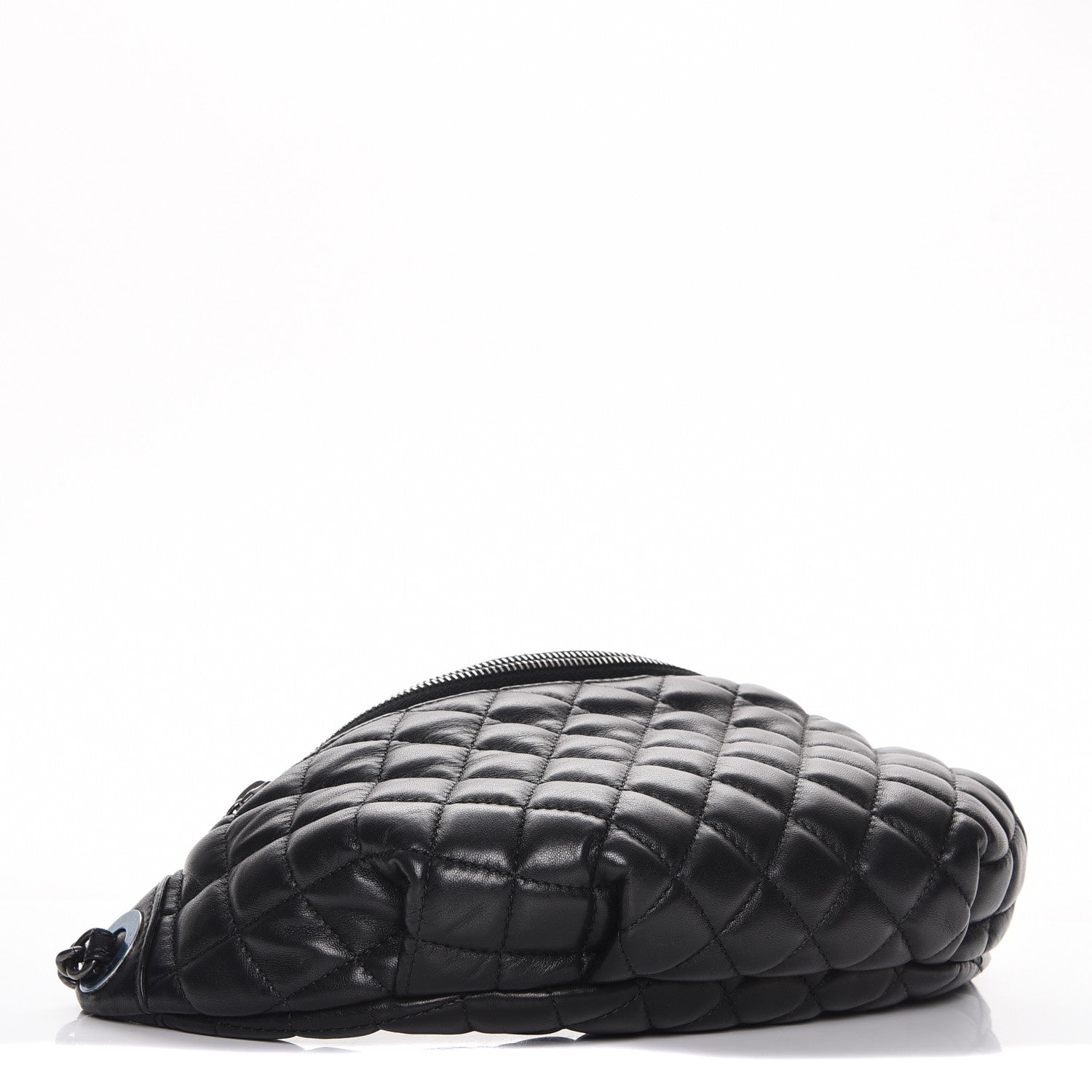 Chanel Lambskin Quilted Banane Waist Bag Fanny Pack Black 4 of 10