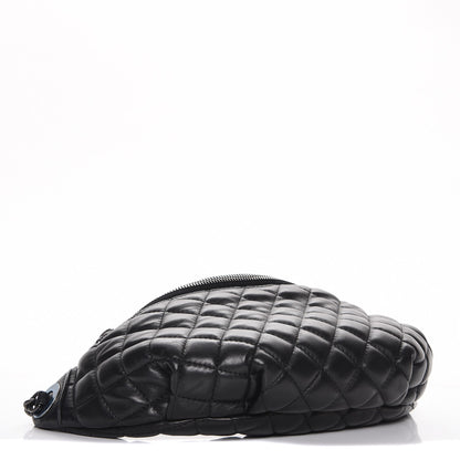 Chanel Lambskin Quilted Banane Waist Bag Fanny Pack Black 4 of 10