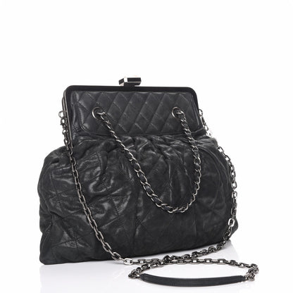Chanel Iridescent Calfskin Chic Quilt Frame Tote Black 4 of 8