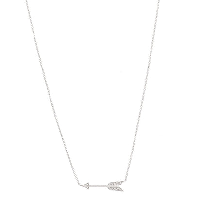 Tiffany Platinum Diamond Arrow Pendant Necklace 1 of 7