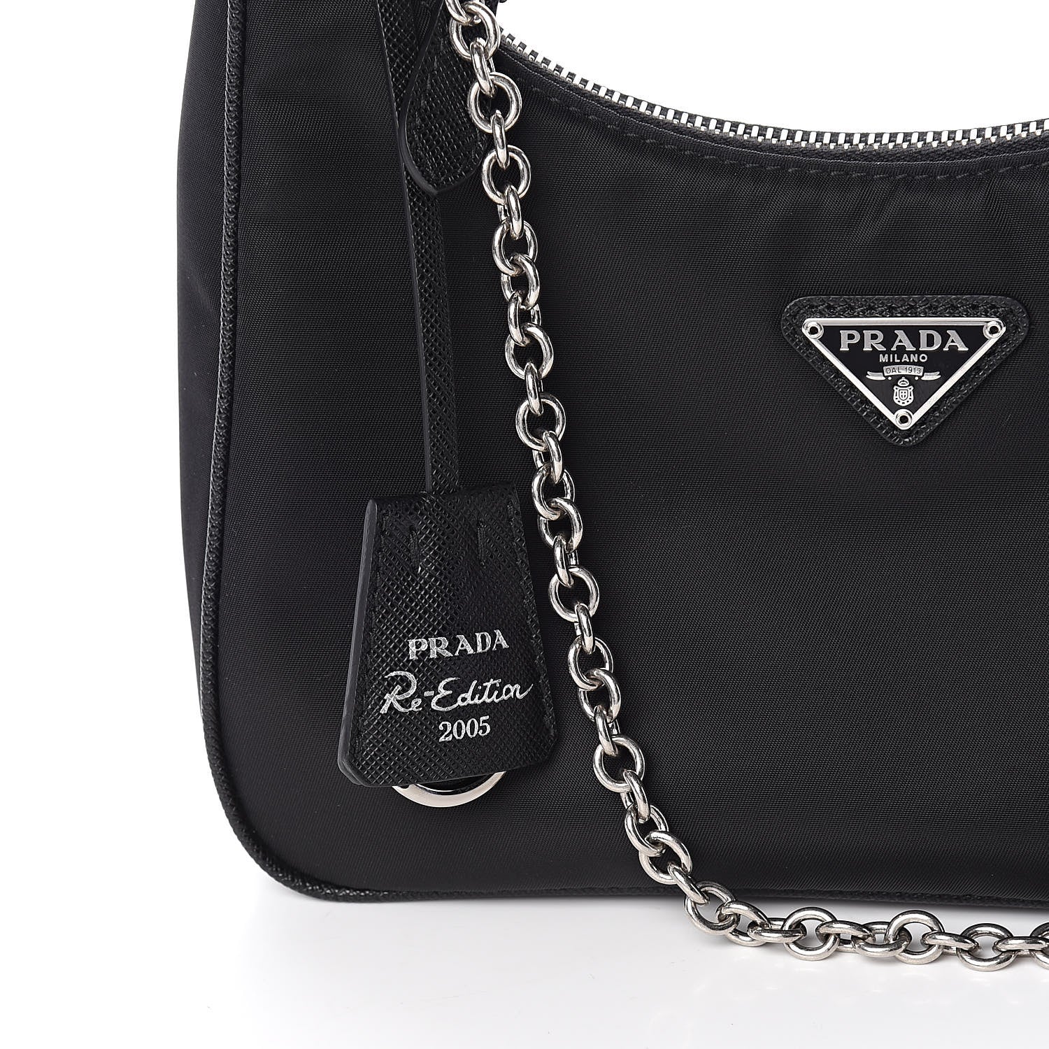 Prada Nylon Re-Edition 2005 Shoulder Bag Black 9 of 10