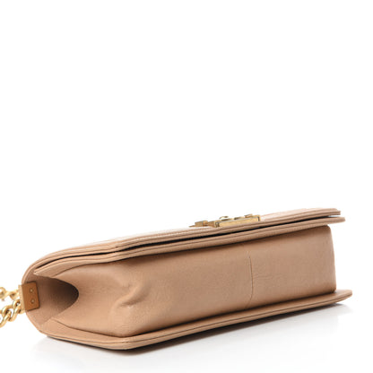 Chanel Caviar Quilted Medium Boy Flap Beige 4 of 10