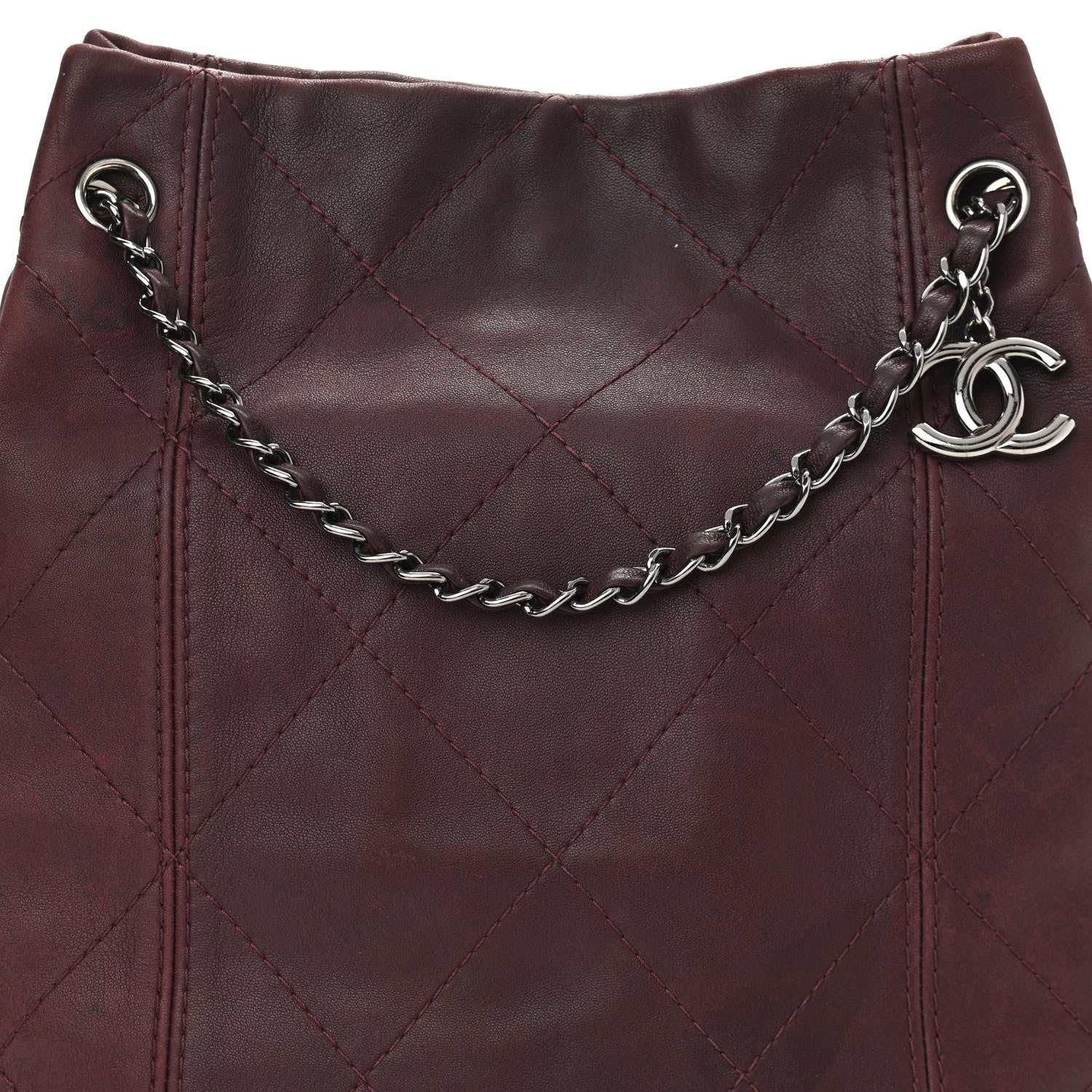 Chanel Lambskin Soft Touch Shoulder Bag Prune 8 of 13