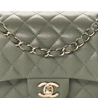 Chanel Caviar Quilted Small Double Flap Green 8 of 10