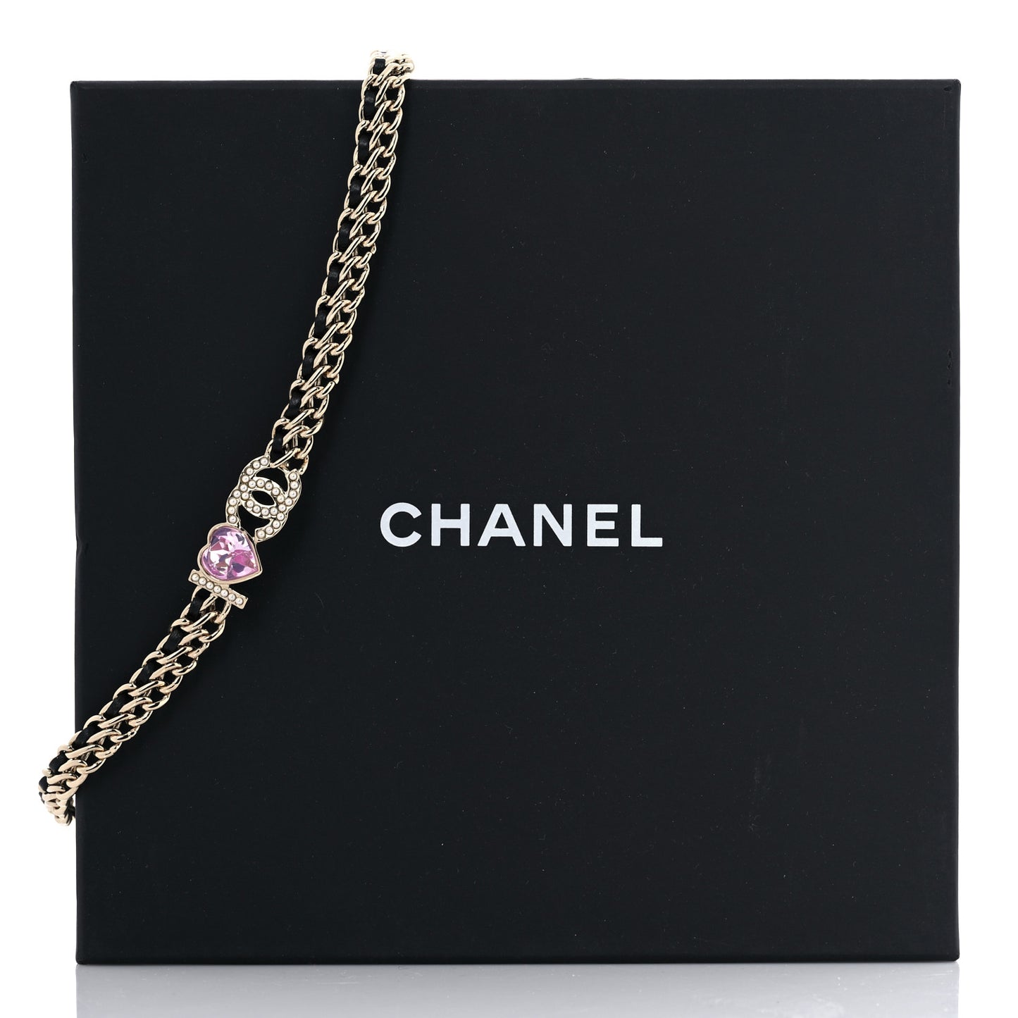 Crystal Pearl CC Choker Gold Black Gold