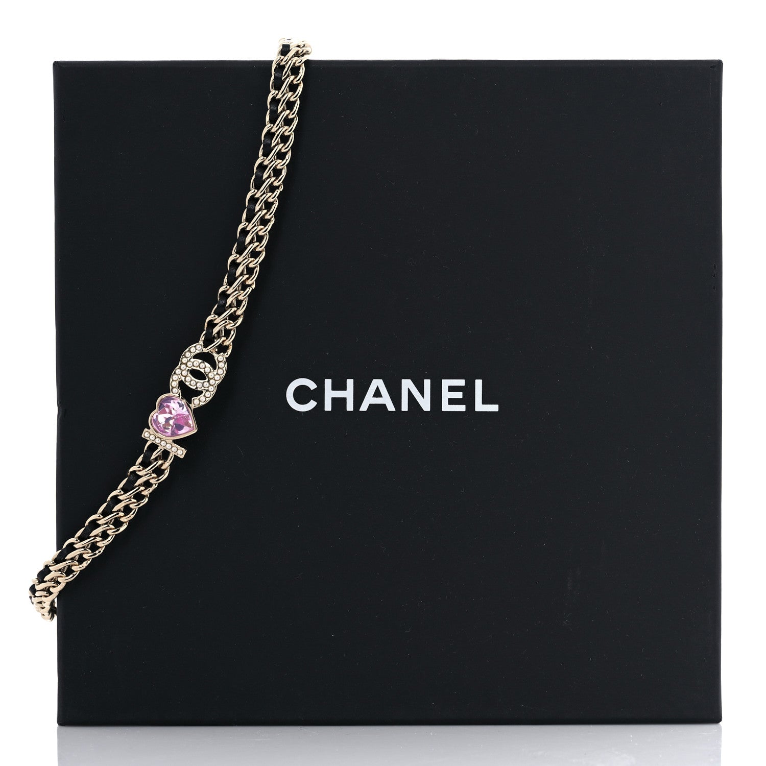 Chanel Crystal Pearl CC Choker Gold Black Gold 5 of 5