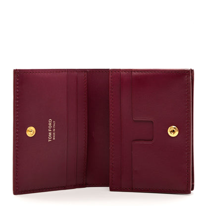 Tom Ford Calfskin Crocodile Embossed Wallet Red 4 of 7