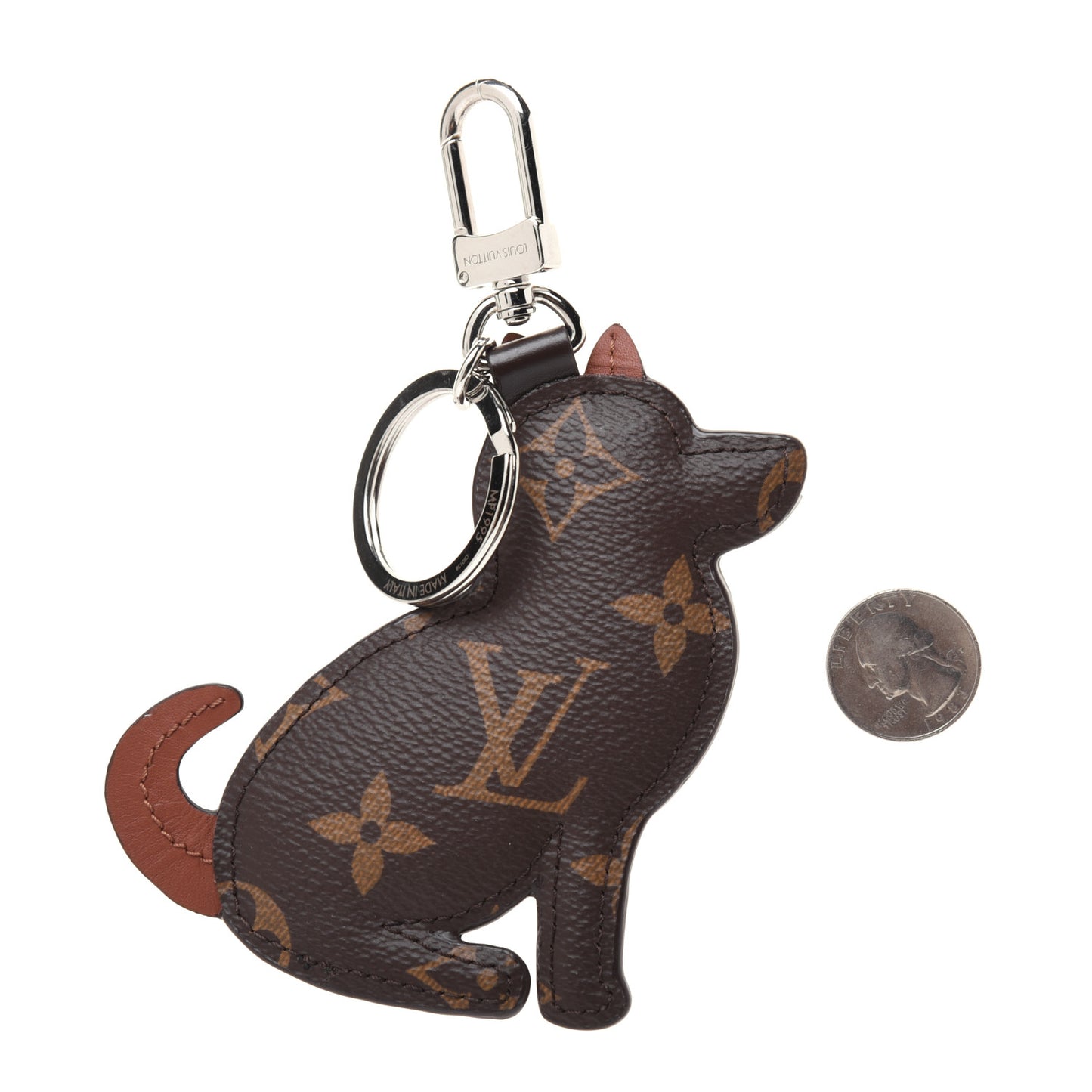 Monogram Dog Bag Charm Key Holder