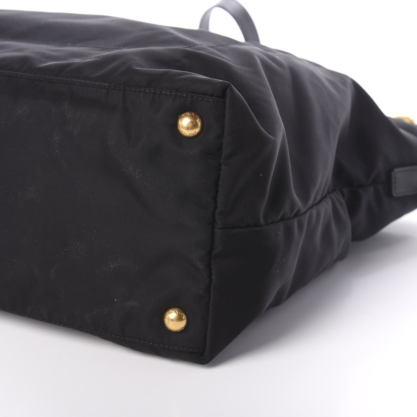 Tessuto Nylon Saffiano Shopping Tote Black