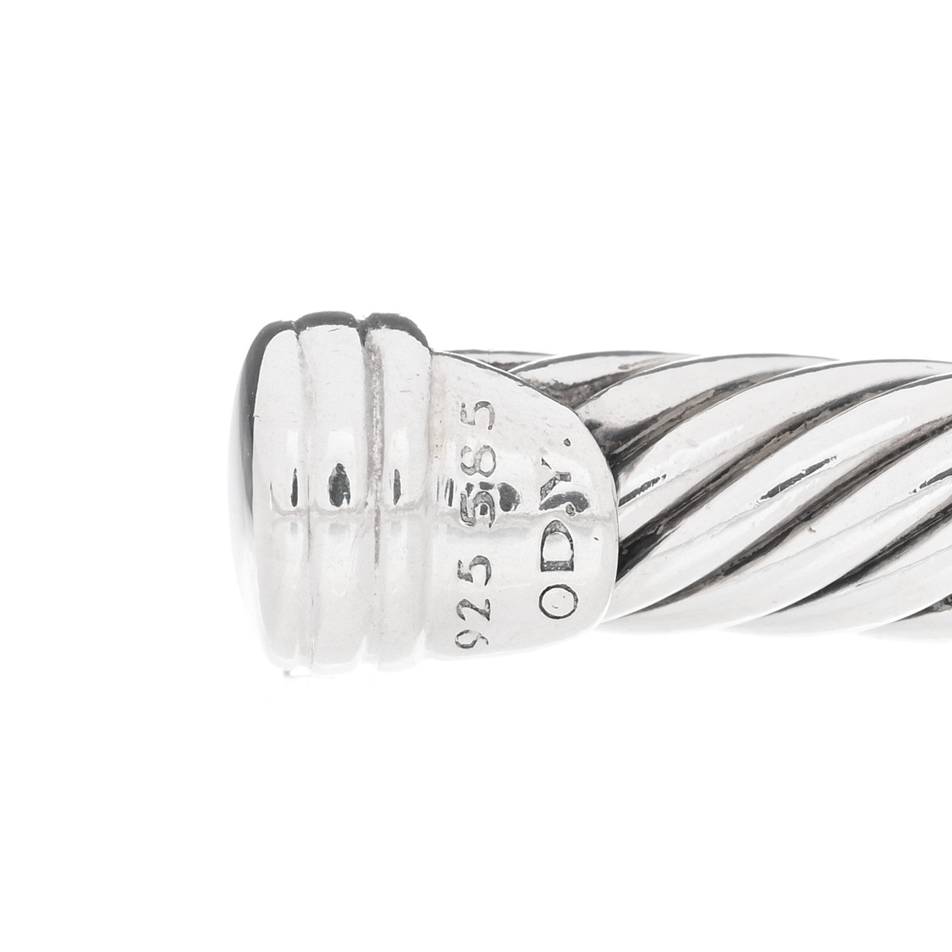 David Yurman Sterling Silver 14K Yellow Gold 5mm X Station Cable Bracelet 3 of 4