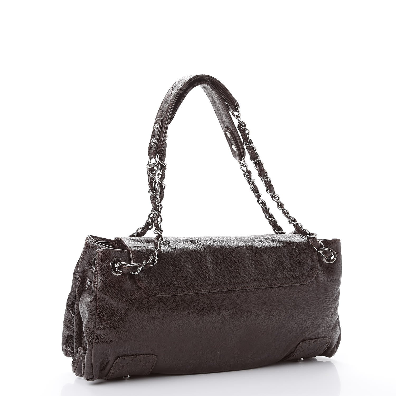 Chanel Glazed Caviar Pocket In The City Tote Brown 3 of 9