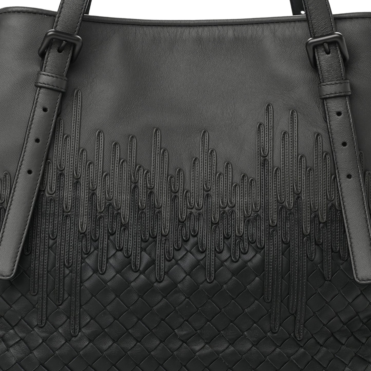 Nappa Intrecciato Medium Flow Wave Tote Ardoise