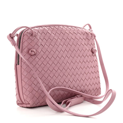 Bottega Veneta Nappa Intrecciato Nodini Crossbody Messenger Rose Pink 4 of 12