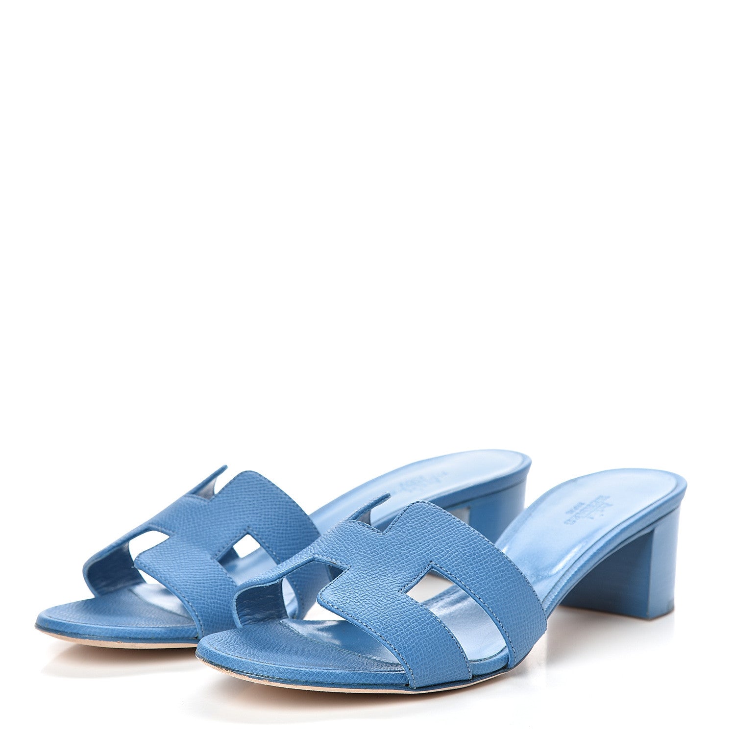 Hermes Epsom Oasis Sandals 38 Bleu Curacao 3 of 14