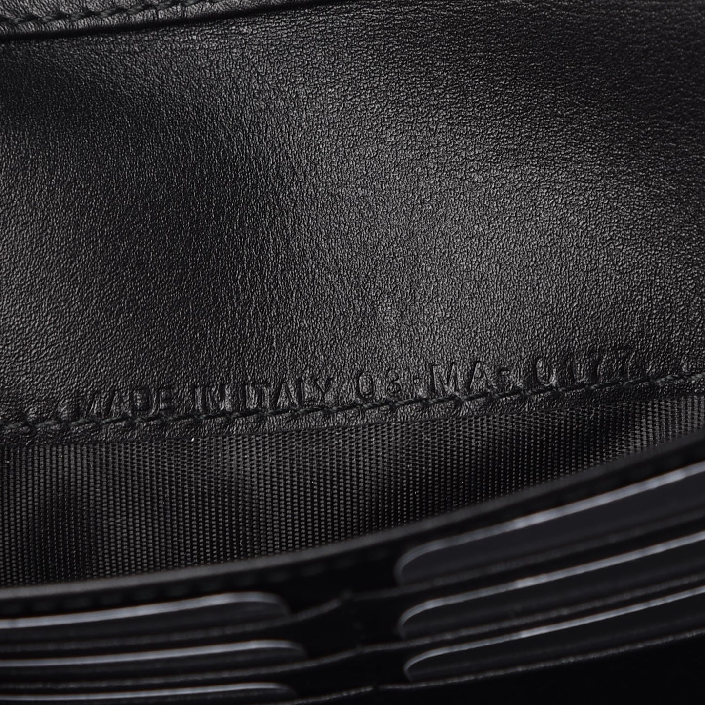 Calfskin D Fence Croisiere Chain Wallet Black