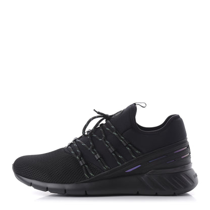 Louis Vuitton Neoprene Mesh Rubber Fastlane Low Sneakers 10 Black 1 of 8