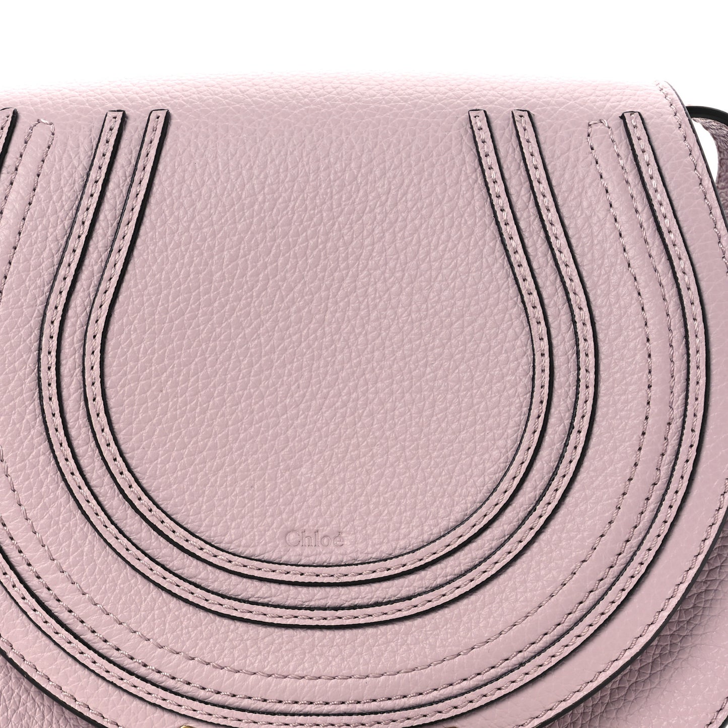 Calfskin Small Marcie Round Crossbody Bag Misty Lavender