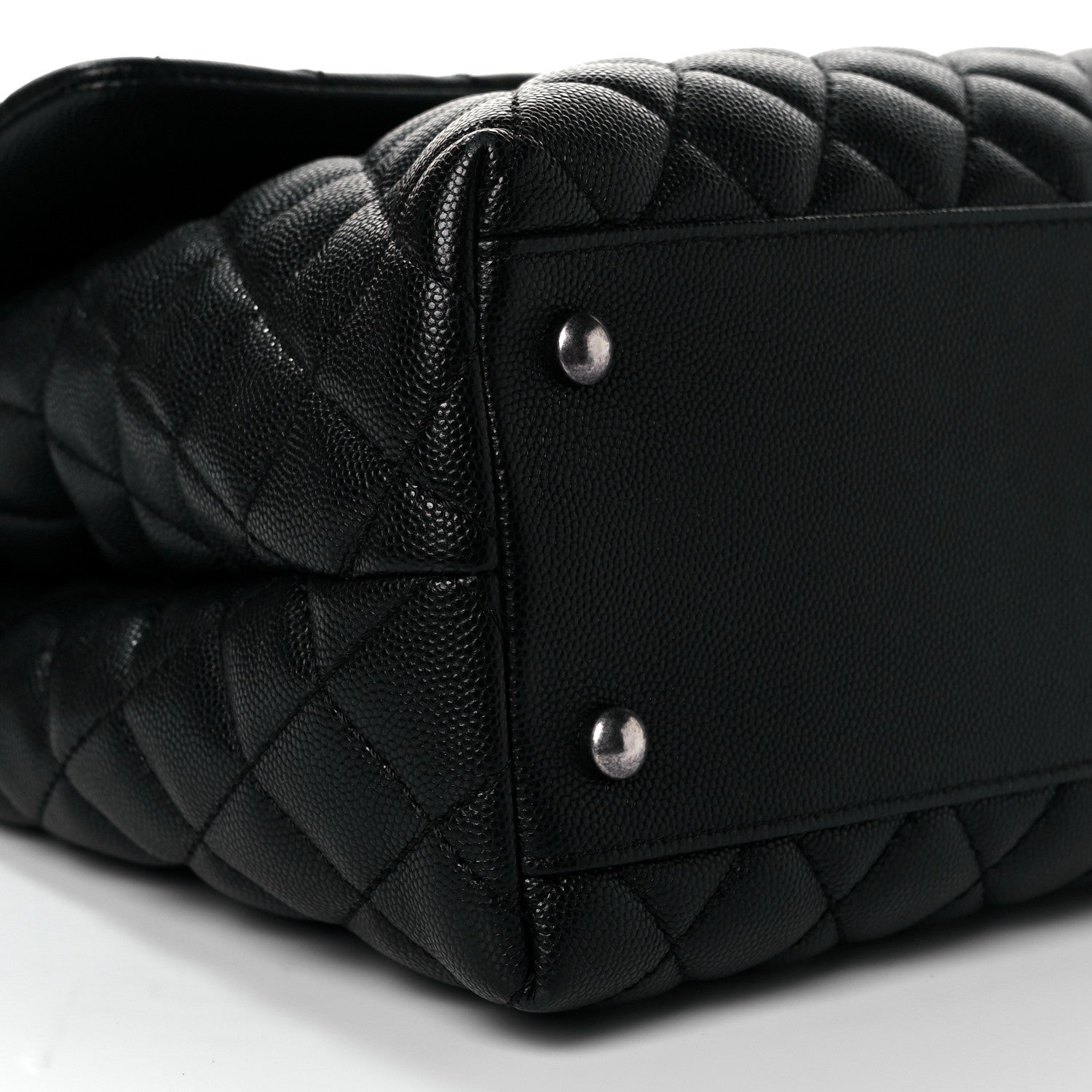 Chanel Caviar Quilted Medium Coco Handle Flap Black 8 of 9