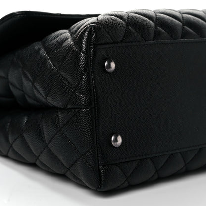 Chanel Caviar Quilted Medium Coco Handle Flap Black 8 of 9