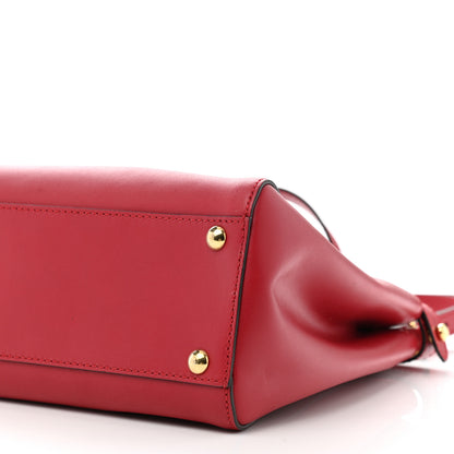 Fendi Vitello Morgan Fabric Jacquard Pequin Medium Peekaboo Iconic Satchel Mattone Tobacco Black 11 of 12