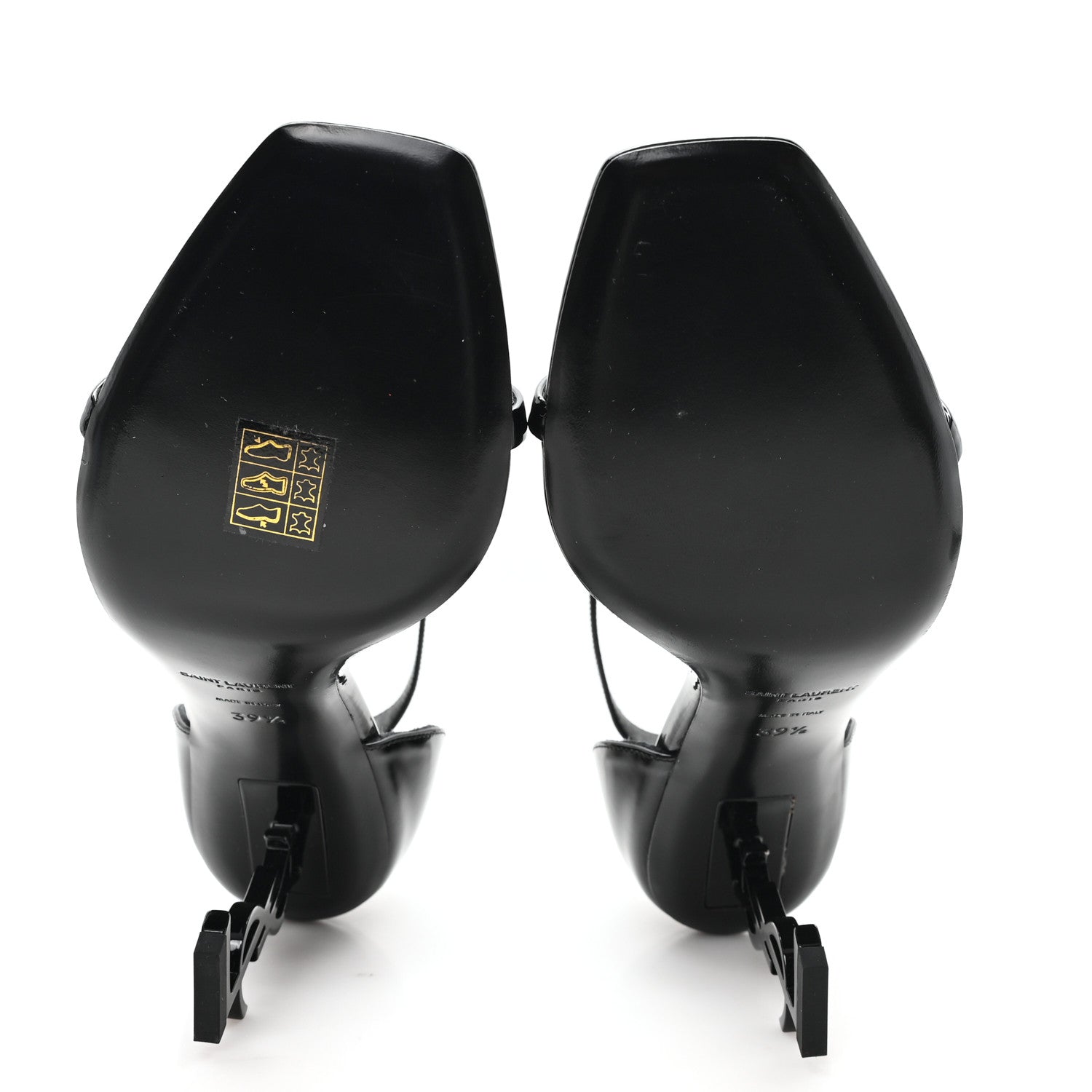 Saint Laurent Patent Calfskin Opyum 85 Sandals 39.5 Black 6 of 10