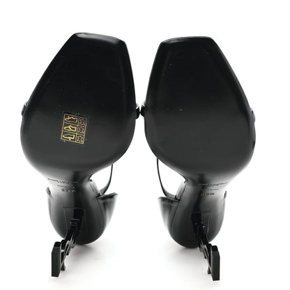 Saint Laurent Patent Calfskin Opyum 85 Sandals 39.5 Black 6 of 10