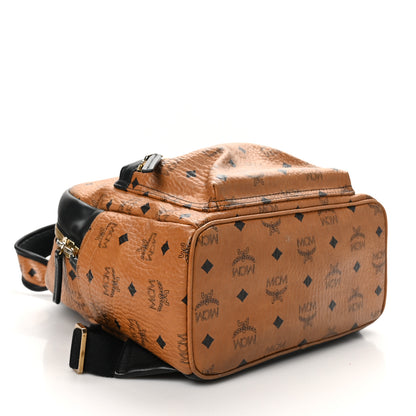 MCM Visetos Small Stark Backpack Cognac Black 4 of 9