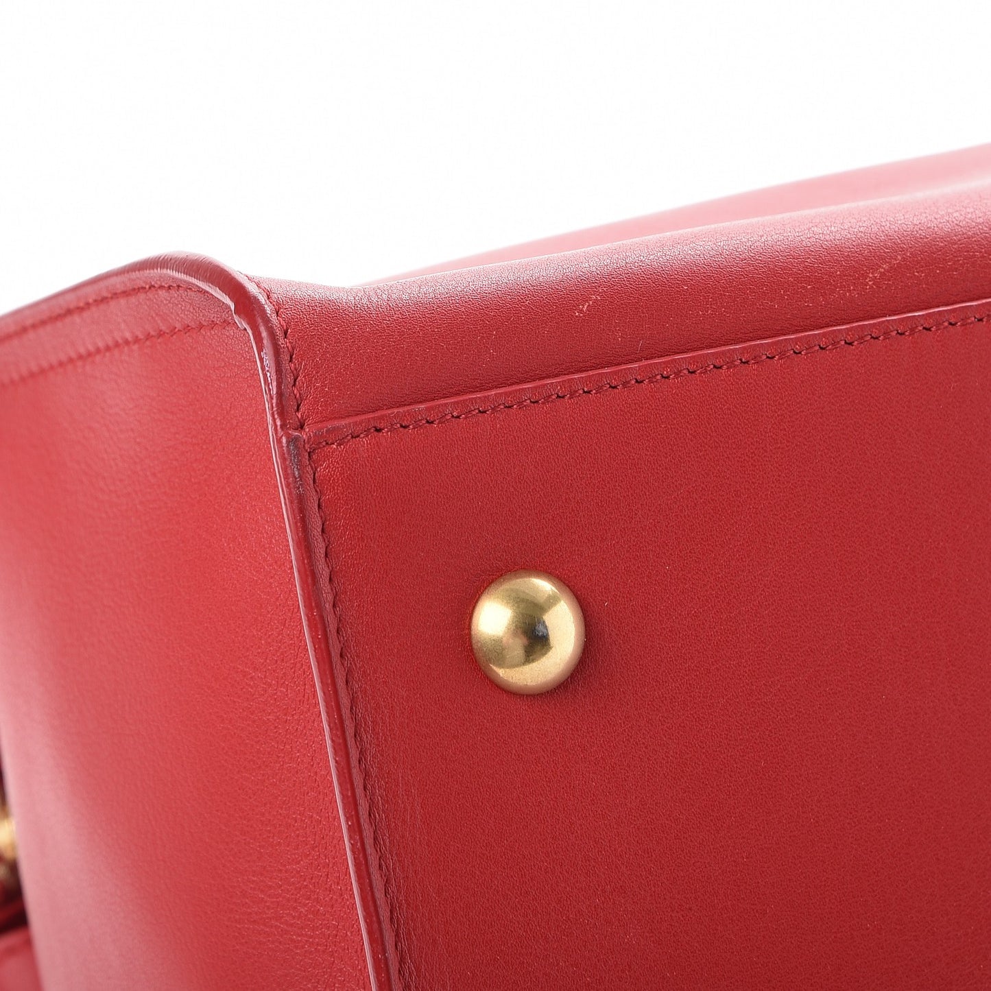 Calfskin Small Classic Y Cabas Red