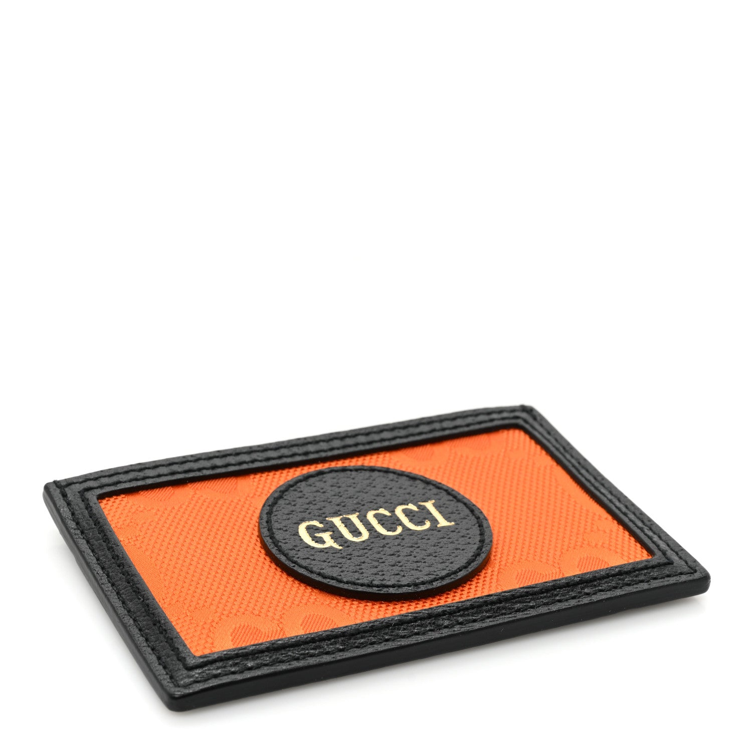 Gucci Econyl Nylon Monogram Off The Grid Card Case Carrot Orange Black 4 of 9