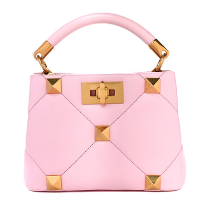 Valentino Garavani Nappa Mini Roman Stud The Handle Bag Pink Borealis 1 of 8