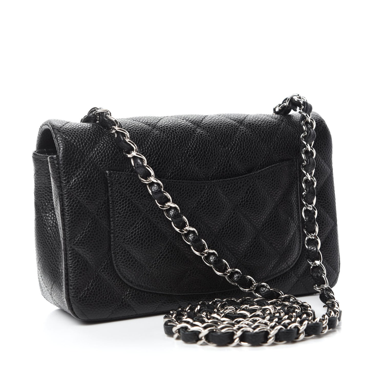 Caviar Quilted Mini Rectangular Flap Black