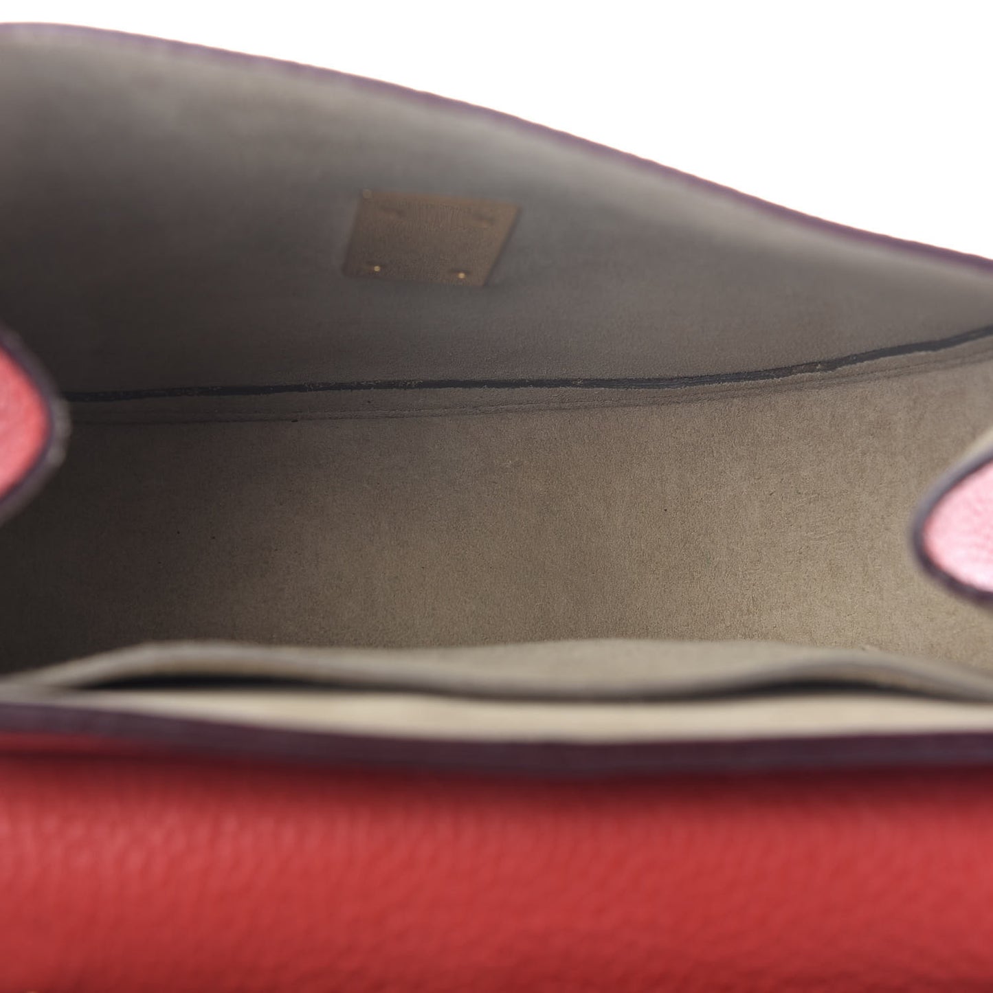 Grained Lambskin Drew Shoulder Bag Plaid Red