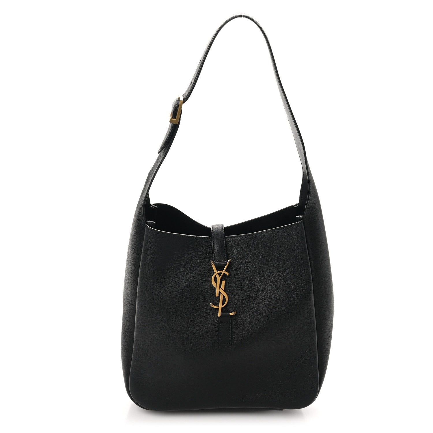 Saint Laurent Smooth Calfskin Small Le 5 A 7 Soft Hobo Black 1 of 9