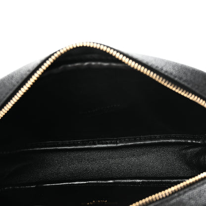 Saint Laurent Grain De Poudre Matelasse Monogram Mini Lou Camera Bag Black 5 of 10