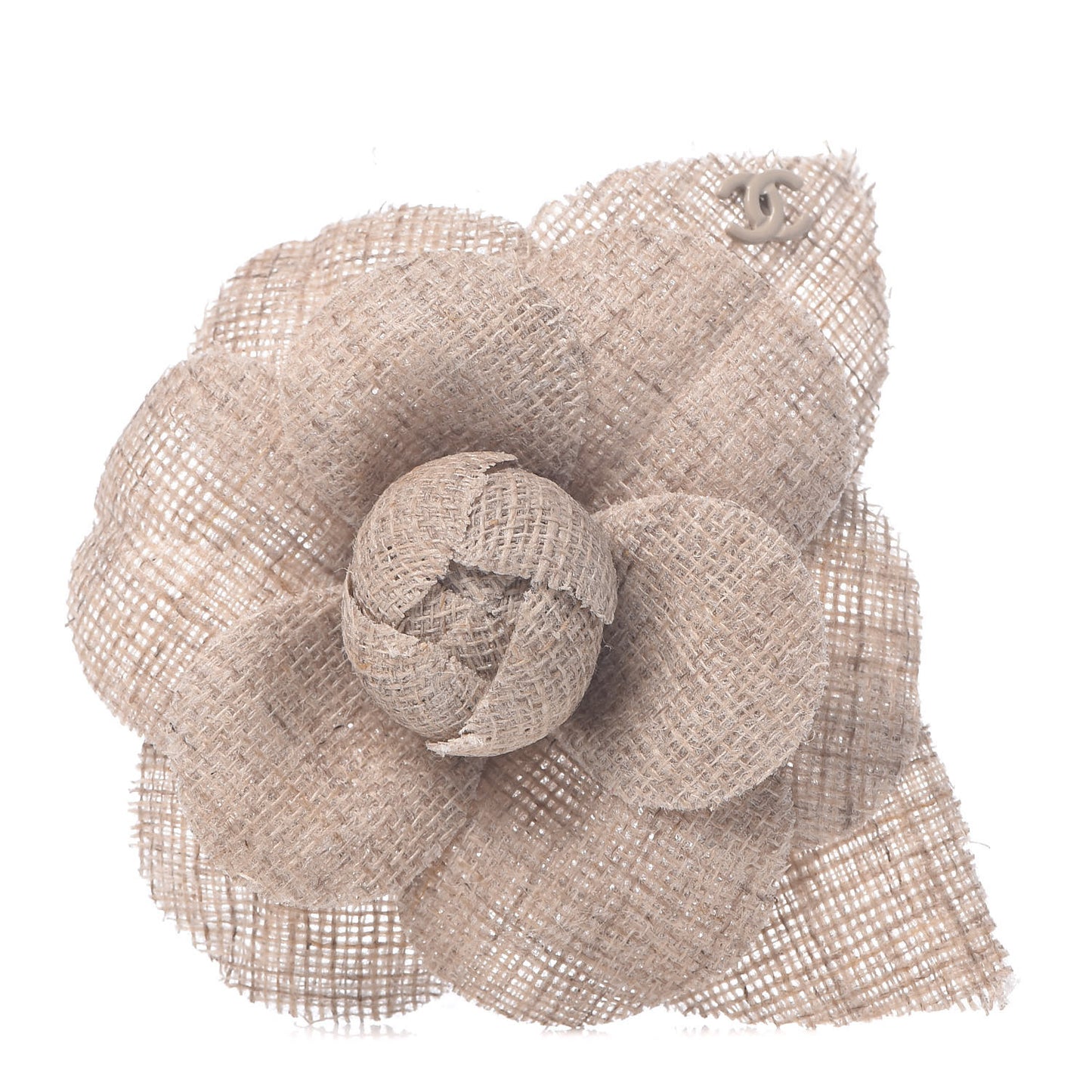 Linen Camellia Pin Brooch