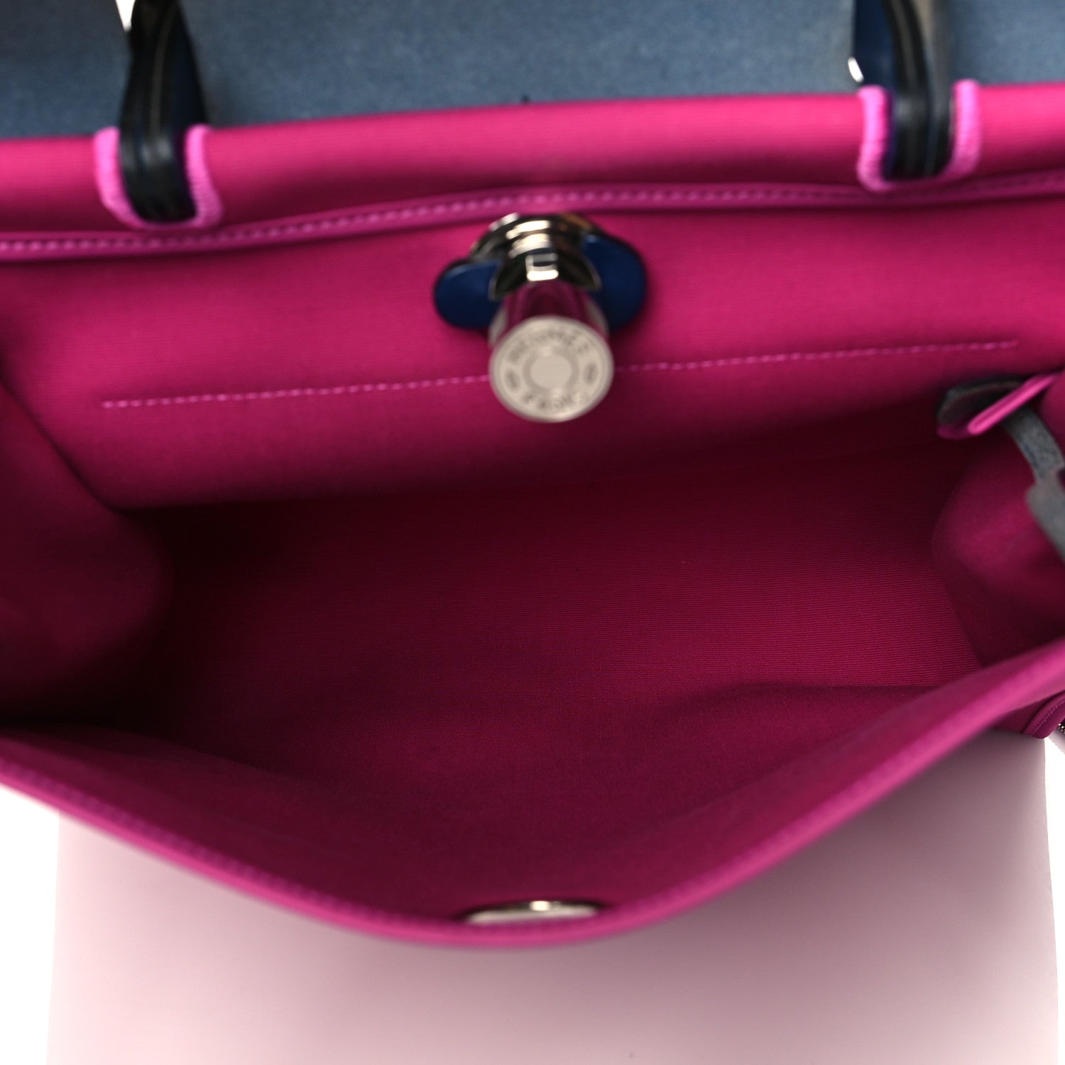 Hermes Vache Hunter Toile Herbag Zip 31 PM Magnolia Bleu Saphir 5 of 12