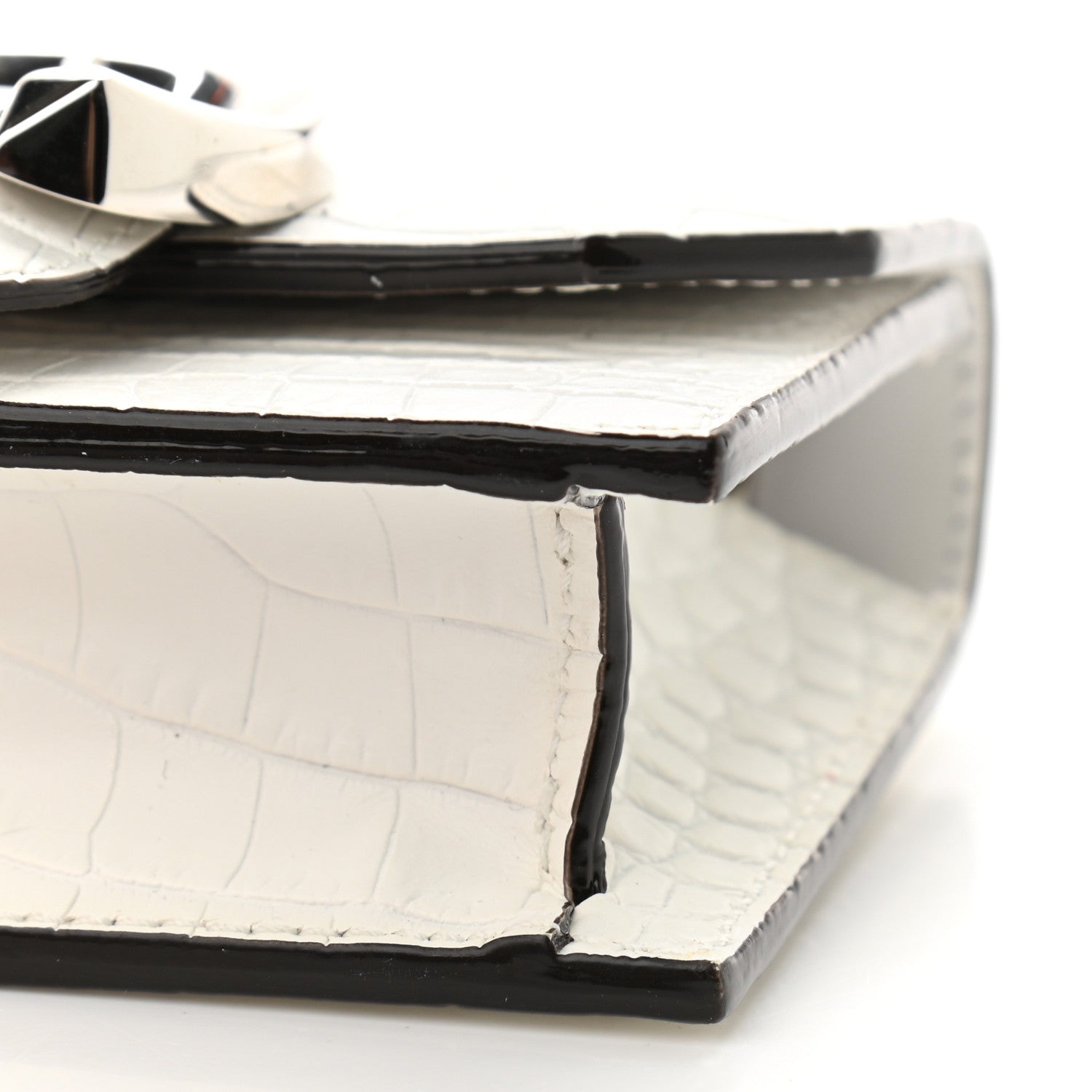 Jimmy Choo Calfskin Crocodile Embossed Mini Paris Crossbody Latte 10 of 10
