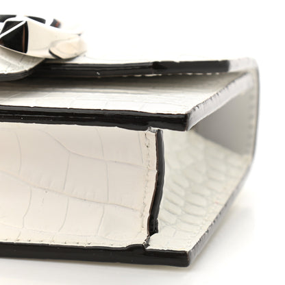 Jimmy Choo Calfskin Crocodile Embossed Mini Paris Crossbody Latte 10 of 10