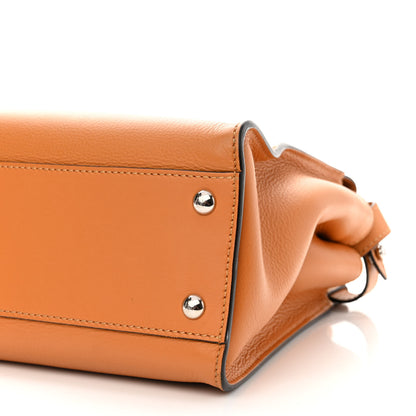 Fendi Vitello Seta Shiny Nappa Plexiglass Granite Medium Peekaboo Iconic Satchel Ginger Latte 11 of 12