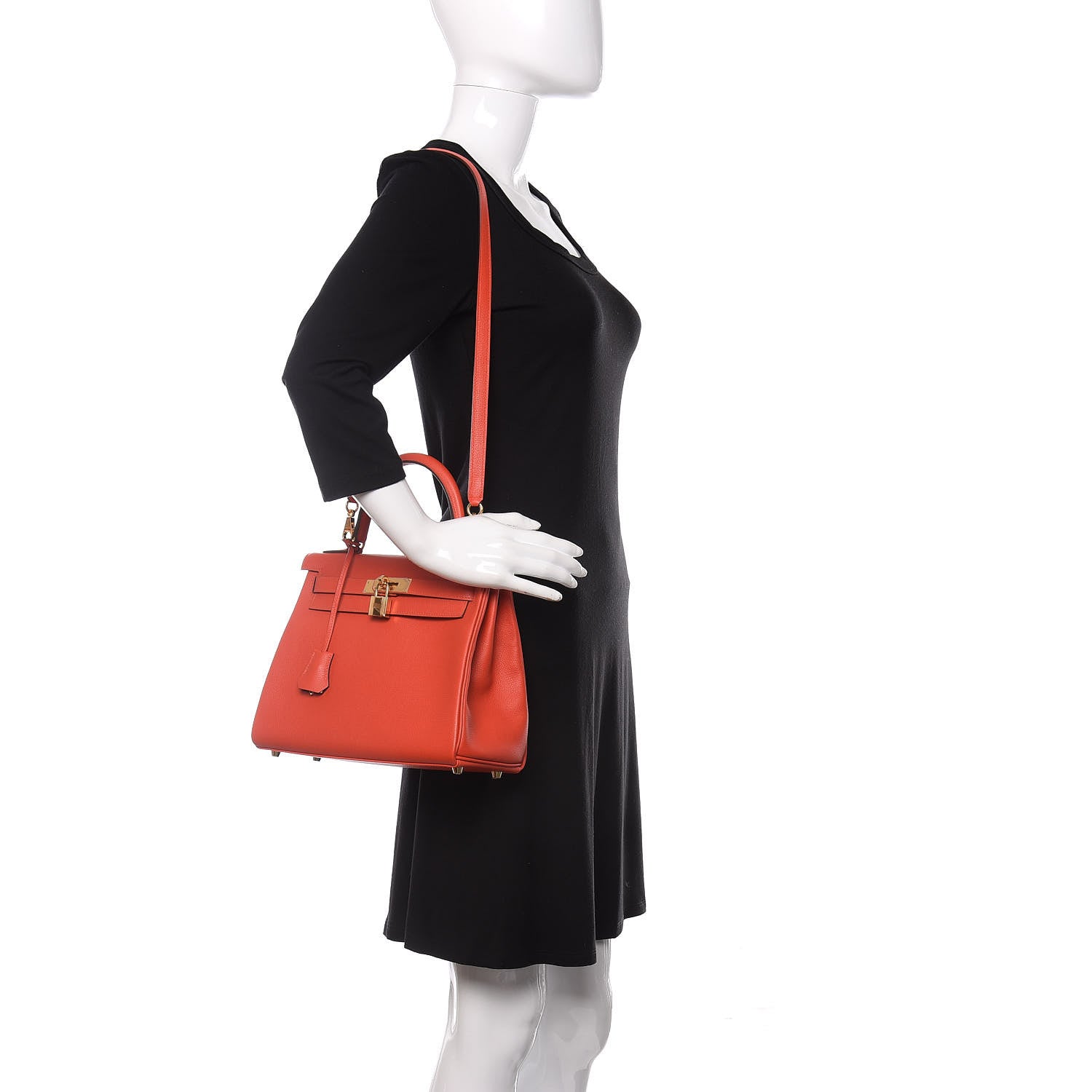 Hermes Taurillon Novillo Verso Kelly Retourne 28 Capucine 2 of 10