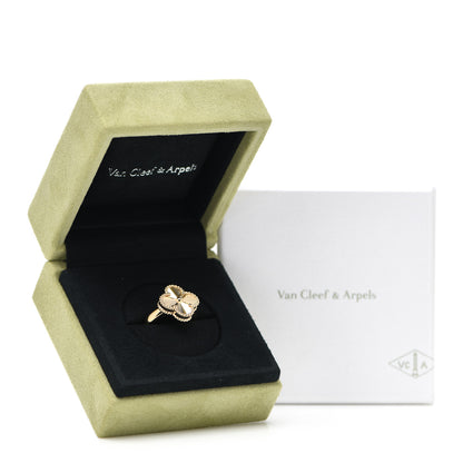 Van Cleef & Arpels 18K Yellow Gold Guilloche Vintage Alhambra Ring 52 6 5 of 5