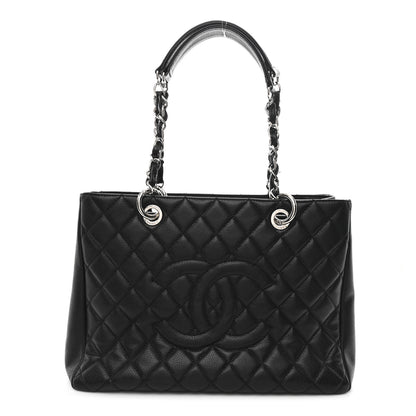 Chanel Caviar Quilted Grand Shopping Tote GST Black 1 of 14